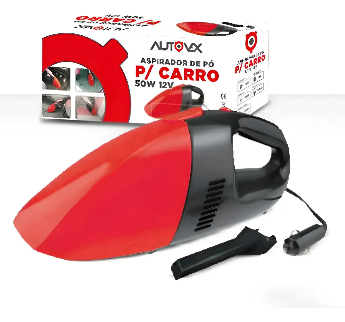 Aspirador Automotivo Portátil Autovex para Carro com Filtro Lavável