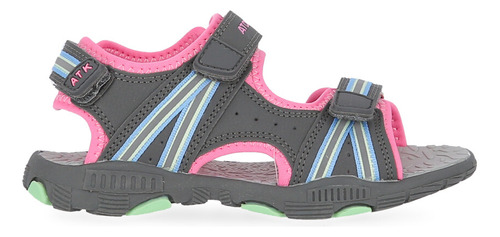 Sandalias Atomik Doha Infantil En Gris Y Rosa | Stock Center