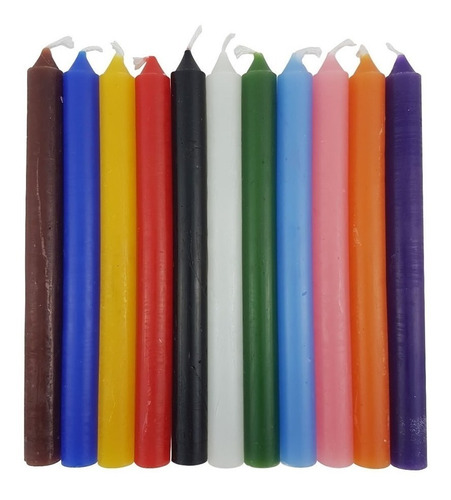 160 Velas Palito 18 Cm (5 Kg) Branca/color Atacado