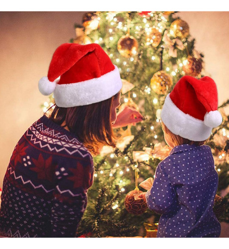 Set De 2 Gorros Santa Claus Navideños Unisex Posadas Party