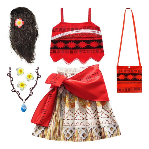 Disfraz De Princesa Moana Para Cosplay Con Camisa Y Falda