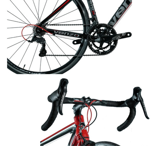 Imagen 4 de 10 de Bicicleta De Ruta Venzo Phoenix 16 Vel Envio Gratis