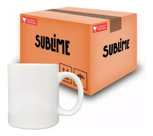 Caneca P/ Sublimação Nacional Sublime 325ml - 72 Unidades. Cor Branco