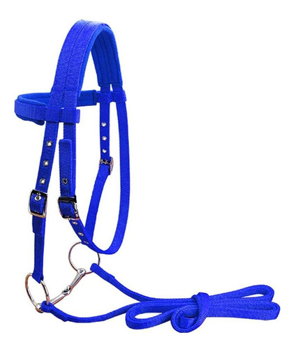 Cincha De Nylon Suave Headstall Brida Horse Rein Azul S K