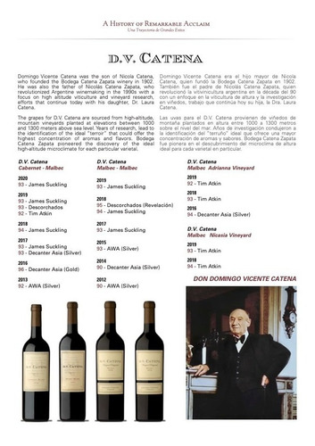 Vino Dv Catena Malbec Adrianna Vineyard 750 Ml