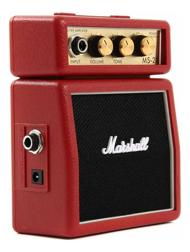 Amplificador Marshall Mini Cubo Vermelho Ms-2r 