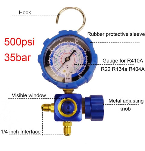 Reloj Manómetro Completo Baja Con Protector Y Llave/ He037