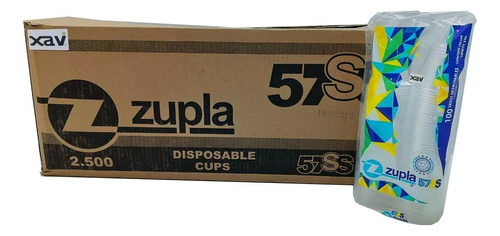 Caja 25x100 Vaso Plastico Desechable 5oz V57 Zupla 4047 Xavi