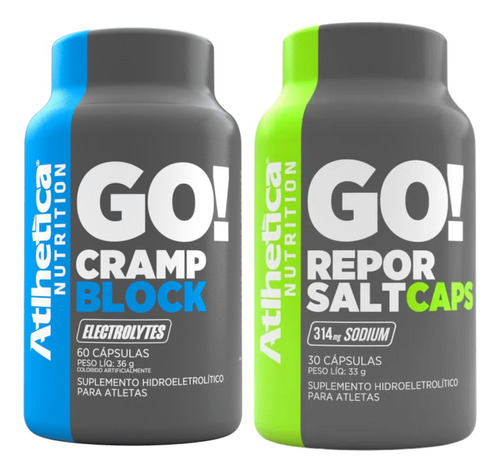 Kit Repor Caps De Sal + Cramp Block Atlhetica Endurance