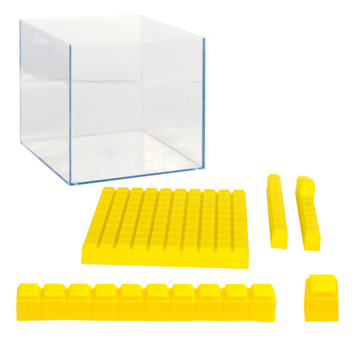Cubo Base 10 Conectable 100 Piezas - Material Didáctico