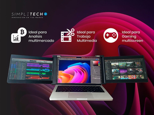 Imagen 2 de 7 de Monitor Gamer Doble 12 Notebook Usb Portátil Home Office
