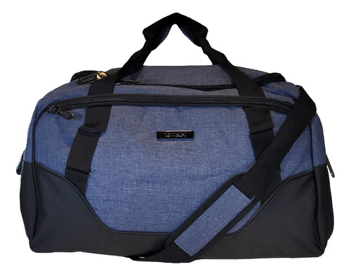 Bolso De Viaje Cecchini Amplio Cómodo De Mano Con Correa Color Azul Pc22ce