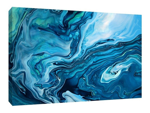 Cuadro Decorativo Canvas Abstracto Blue Lo Fi 120x80 Cm
