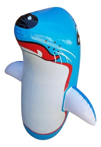 Mono Porfiado Inflable Grande 91cms Boxeo Niños Foca Azul