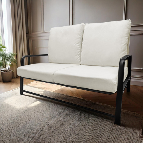 Sofá Reclinable Para Interiores Moderno Bossa Drita Claro Estructura de Metal Cojines de alta densidad