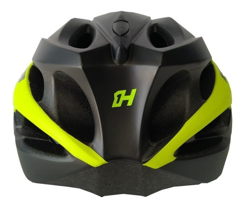 Capacete Bike Mtb High One Win C/ Led - Preto / Amarelo Tamanho M