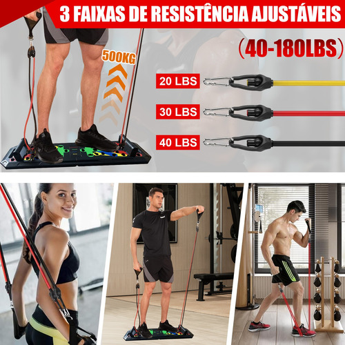 Prancha Flexão Portátil Aparelho Exercício Perda Gordura