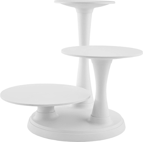 Imagen 3 de 5 de Base Para Tortas Grandes De 3 Pisos Wilton Con Sus Pilares.