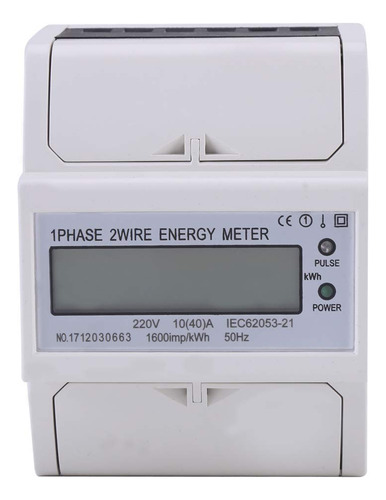 Medidor Electrico Riel Din Digital Lcd Monofasico 10-40a Kwh