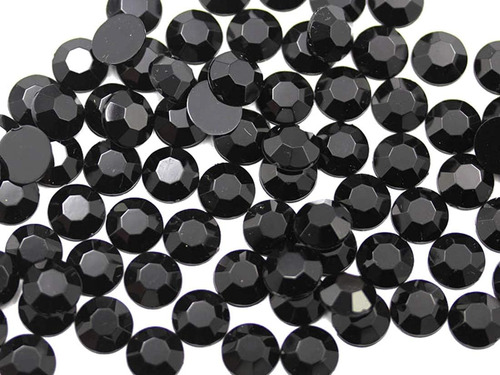 1000pcs 5mm Ss21 Jet Black .jt Acrylic Flat Back Rhines...