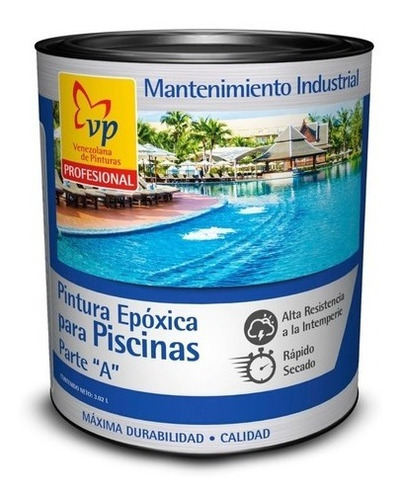 Vp Pintura Epoxi Para Piscinas Bi Componente. Azul Y Blanco 