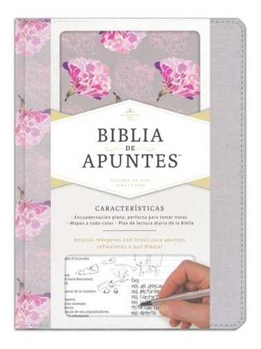 Biblia De Apuntes - Gris Y Floreado - Reina Valera 1960