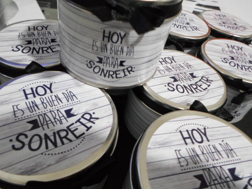 Souvenirs Set En Lata + Jabón +toalla + Crema Frases X 10