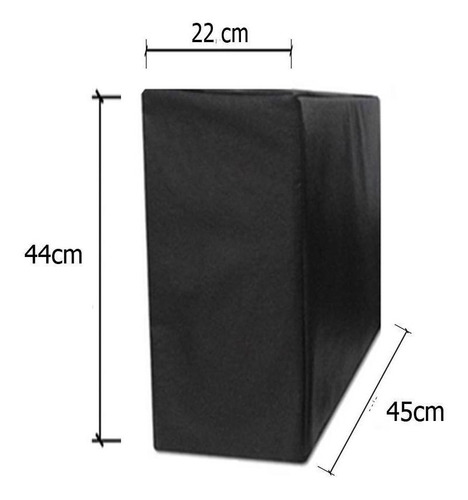 Imagem 2 de 3 de Capa Para Gabinete Pc Cpu Preta Impermeável E Proteção Uv