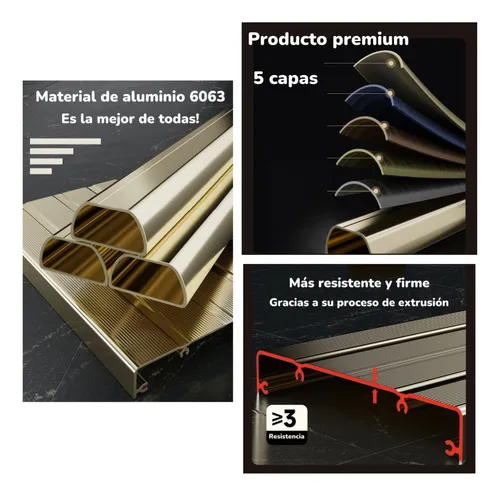 Escalera De Aluminio Dorada 5 Escalones By Lubabycas