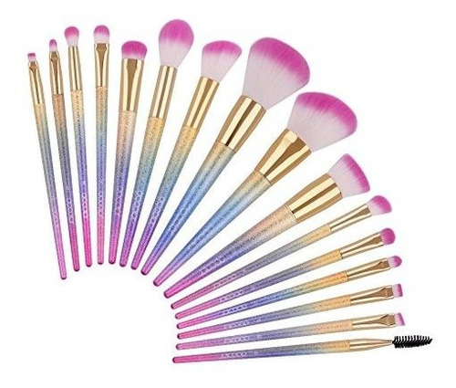 Docolor 16pcs Pinceles De Maquillaje Set Professional Eyesha