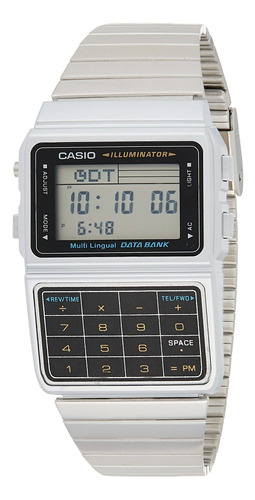 Reloj Hombre Casio Dbc-611-1df Cuarzo Pulso Plateado En