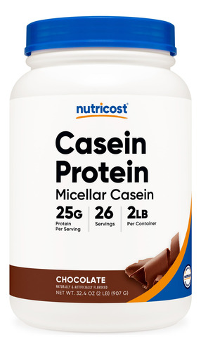 Proteína En Polvo Nutricost Caseína Chocolate 907 G Sin Glut