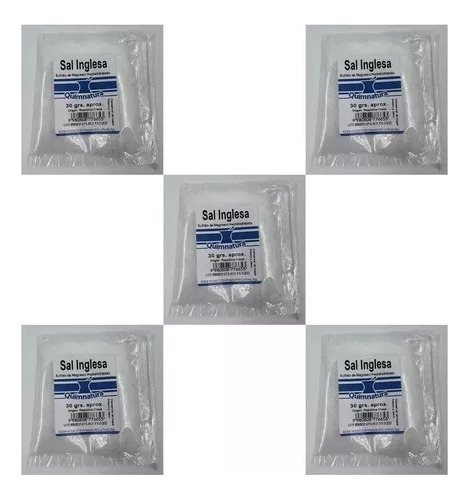 Pack 5 Unidades De Sal Inglesa Laxante En Polvo 30 Grs