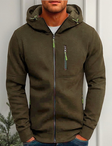 Sudadera Hombre Con Capucha Deportiva Con Cierre Hoodie