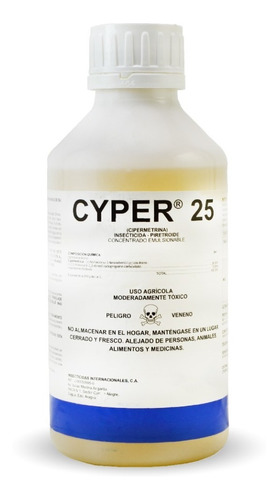 Cyper 25 Cipermetrina Insecticida Agrícola X 1 L