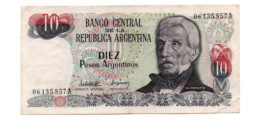 Billete Argentina 10 Pesos Argentinos Bottero 2611 Mb