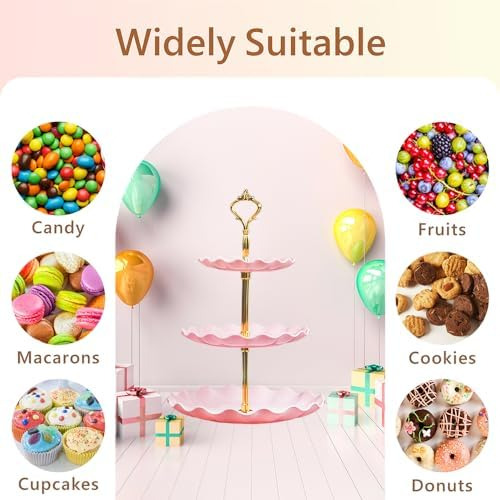 Soporte De 3 Niveles Para Cupcakes, Soporte De Plástico Para