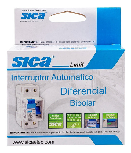 Imagen 5 de 10 de Combo Termica 63a + Disyuntor 25a Bipolar Sica