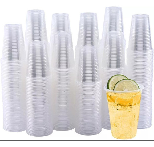 Vaso Descartable Plastico Transparente 180cc- Pack X1000u