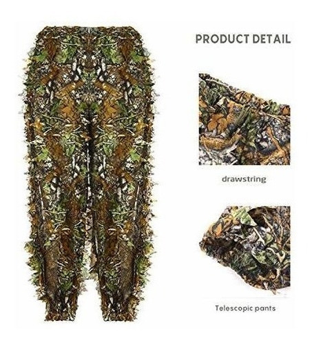 Traje De Camuflaje Con Capucha 3d De Ghillie, Traje De Caza