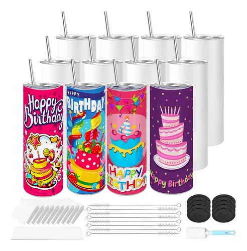 comprar Tazas Para Sublimar Vaso Termo Sublimación 20oz 600ml 12pzs