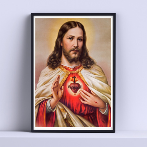 Cuadro Jesus Cristo Decorativo 30x40cm Listo P Colgar