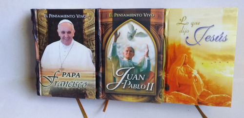 Pack 3 Minilibros:juan Pablo Ii/papa Fco/ Lo Que Dijo Jesús 