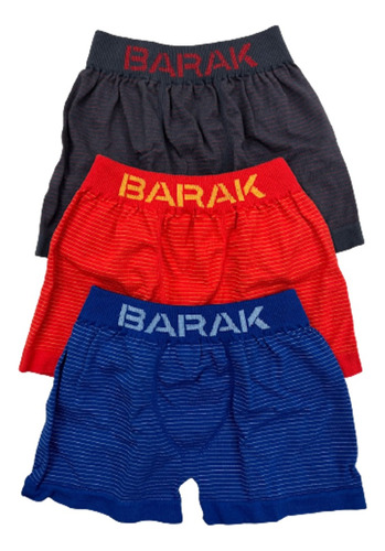 Pack Por Mayor 6 Boxer Barak Rayado S/costura Nene T4-10