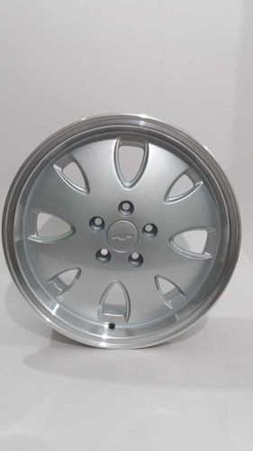 Roda Opala Aro 17 Furacão 5x114,3 Prata Com Borda Diamantada