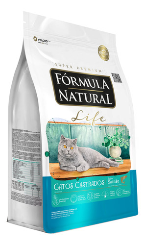 Formula Natural Ração Para Gatos Castrados Sabor Salmão 1kg
