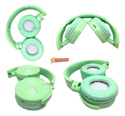 Fone De Ouvido Bluetooth Sem Fio Feminino Rosa 10h Cor Verde