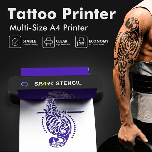Spark Impresora Térmica Stencil Para Tatuaje Bluetooth