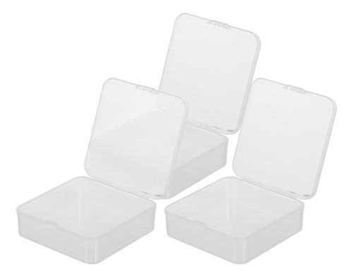 / Caja De Plástico Transparente Con Compartimentos, 3