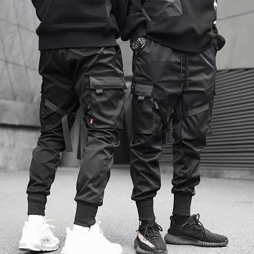 Imagem 3 de 9 de Calças Cargo Casual Harem Joggers Hip Hop Masculina